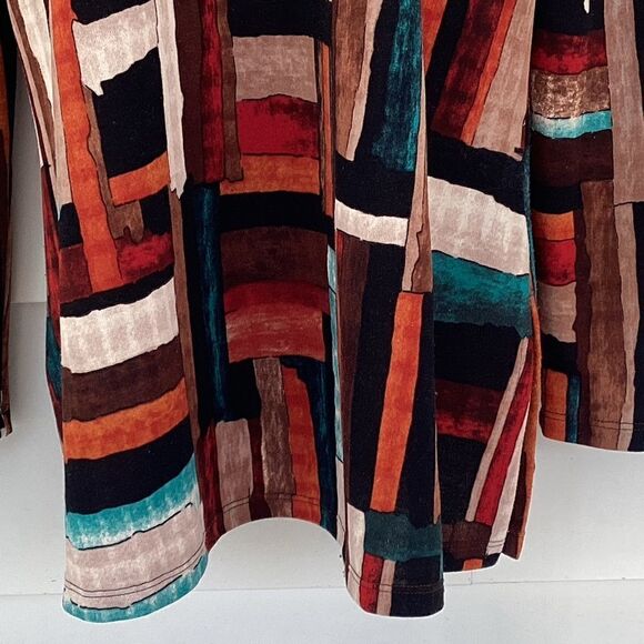 Vintage Mr. Max cowl neck multicolour large tunic pullover.  0245 - Picture 5 of 9